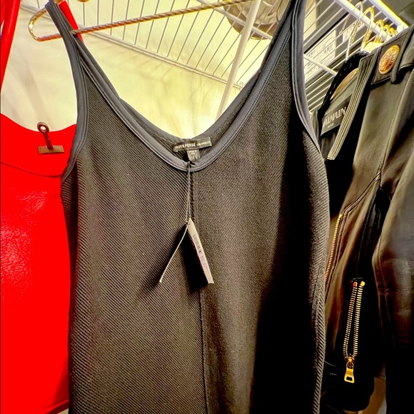 James Perse LOS ANGELES Fitted Classic Black Tank Tress - Picture 5 of 6